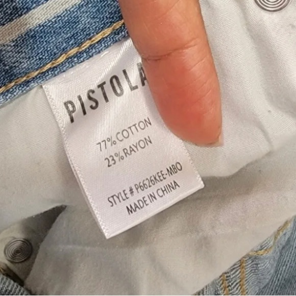 Pistola Presley Pinstripe High Waisted Vintage 90’s Jeans - Picture 6 of 6